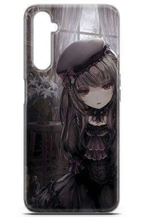 Realme 6 Pro uyumlu Girls 33 Baskılı Kapak Gotik Anime
