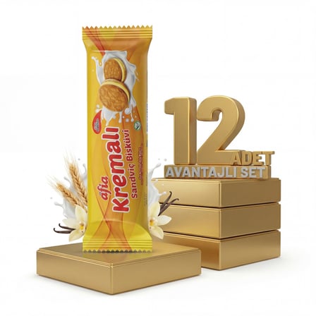 Afia Muz Kremalı Sandviç Bisküvi 12x60 Gr