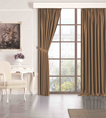 Quartz Blackout Camel Rengi Karartma Perde