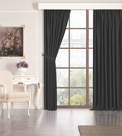 Quartz Blackout Siyah Renk Karartma Perde