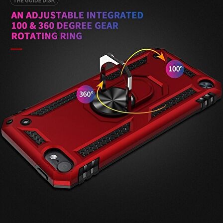 Smcase Samsung Galaxy A31 Kılıf Vega Yüzüklü Tank Kapak  Nano Ekran Koruyucu