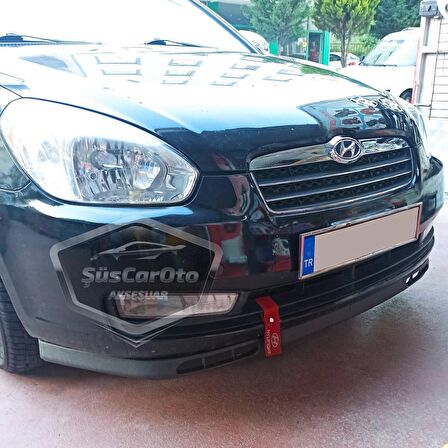 Hyundai Accent Era 2006-2012 Uyumlu Üniversal Laguna Lip Esnek Ön Lip 2 Parça Tampon Altı Dil Karlık Ön Ek