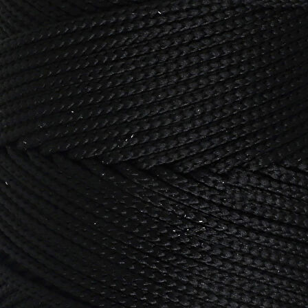 Loren Polyester Soft Macrame Siyah El Örgü İpi - LM040 - 34445