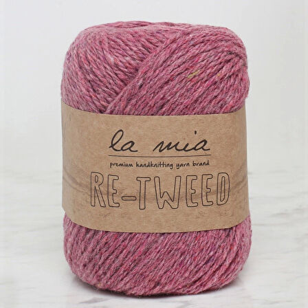 La Mia Re-Tweed Gül Kurusu Melanj El Örgü İpi - L140 - 34417