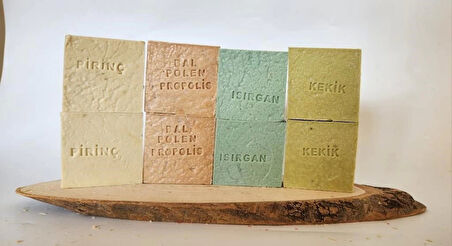 Doğal Üretim Sabunu Karışık (Pirinç-Bal Polen Propolis- Isırgan-Kekik) 8'li Set