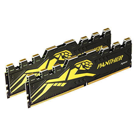 Apacer Panther Black-Gold 16GB (2x8GB) 3200Mhz CL16 DDR4 Gaming Ram (AH4U16G32C28Y7GAA-2)