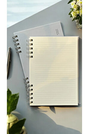 The Notebook Serisi Spiralli 80 Yaprak Çizgili A5 Defter (LIGHT GREY KAPAK)