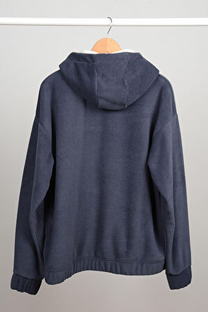 Adam Boxes Oversize Kapüşonlu Polar Sweatshirt N-Myndo - Füme