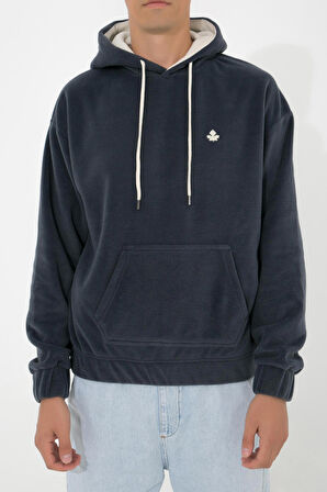 Adam Boxes Oversize Kapüşonlu Polar Sweatshirt N-Myndo - Füme