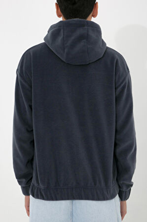 Adam Boxes Oversize Kapüşonlu Polar Sweatshirt N-Myndo - Füme