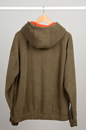 Adam Boxes Oversize Kapüşonlu Polar Sweatshirt N-Myndo - Haki