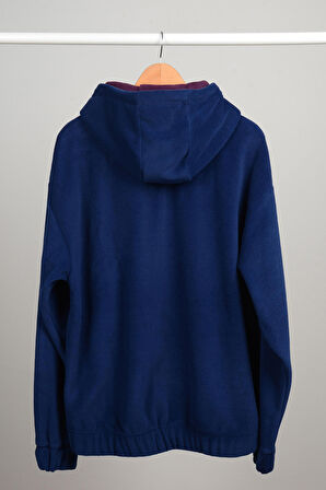 Adam Boxes Oversize Kapüşonlu Polar Sweatshirt N-Myndo - Lacivert