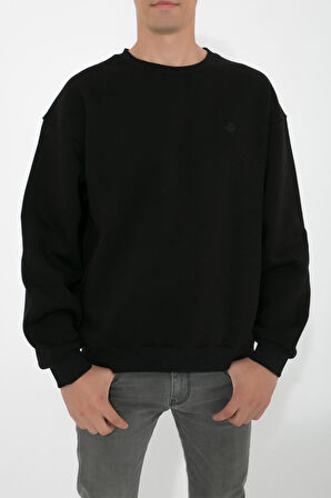 Adam Boxes Oversize O-Yaka Sweatshirt N-Alinda - Siyah