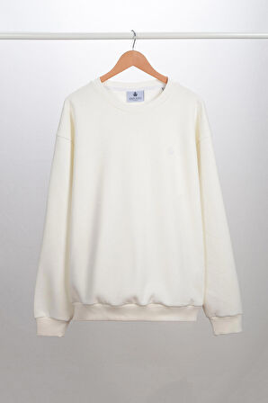 Adam Boxes Oversize O-Yaka Sweatshirt N-Alinda - Ekru