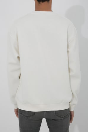 Adam Boxes Oversize O-Yaka Sweatshirt N-Alinda - Ekru