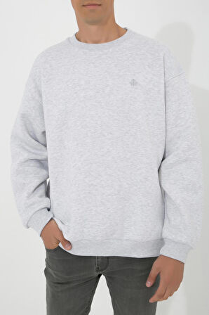 Adam Boxes Oversize O-Yaka Sweatshirt N-Alinda - Açık Gri