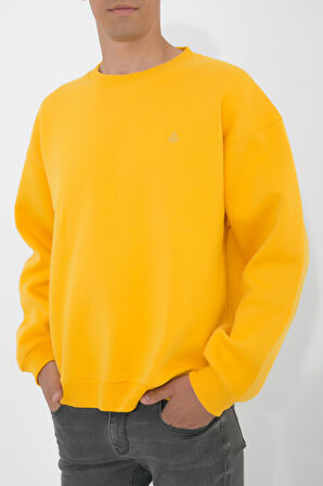 Adam Boxes Oversize O-Yaka Sweatshirt N-Alinda - Sarı