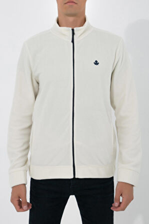 Adam Boxes Tam Fermuarlı Polar Ceket N-Alimo - Ekru