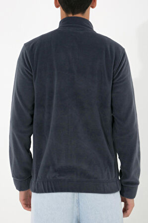 Adam Boxes Tam Fermuarlı Polar Ceket N-Alimo - Füme