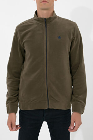 Adam Boxes Tam Fermuarlı Polar Ceket N-Alimo - Haki