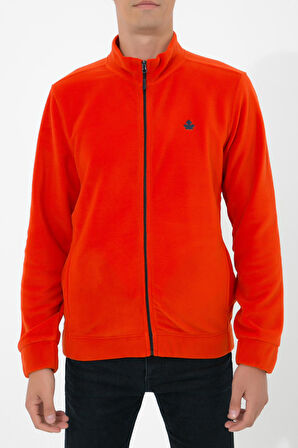 Adam Boxes Tam Fermuarlı Polar Ceket N-Alimo - Turuncu