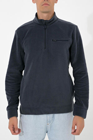 Adam Boxes Yarım Fermuarlı Polar N-Cauno - Füme