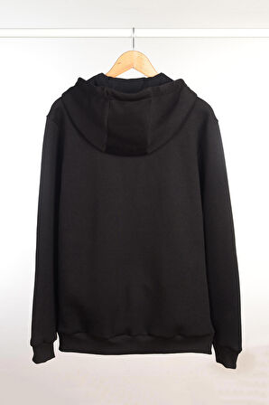 Adam Boxes Fermuarlı Kapüşonlu Sweatshirt N-Halicarna - Siyah