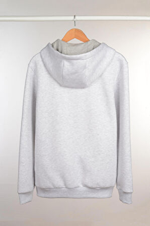 Adam Boxes Fermuarlı Kapüşonlu Sweatshirt N-Halicarna - Açık Gri
