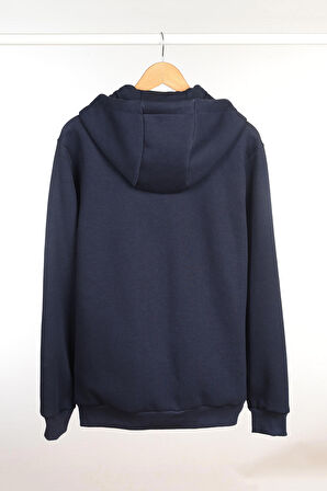 Adam Boxes Fermuarlı Kapüşonlu Sweatshirt N-Halicarna - Lacivert
