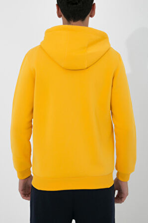 Adam Boxes Fermuarlı Kapüşonlu Sweatshirt N-Halicarna - Sarı