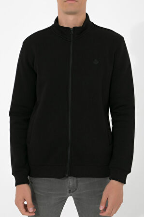 Adam Boxes Dik Yaka Fermuarlı Sweatshirt N-Karianda - Siyah