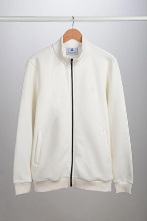 Adam Boxes Dik Yaka Fermuarlı Sweatshirt N-Karianda - Ekru