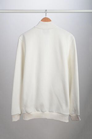 Adam Boxes Dik Yaka Fermuarlı Sweatshirt N-Karianda - Ekru