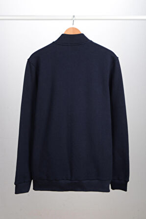 Adam Boxes Dik Yaka Fermuarlı Sweatshirt N-Karianda - Lacivert