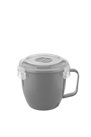 Mikrodalga Sızdırmaz Çorba Isıtma Bardağı, Kapaklı Bardak  0,62L  13,5 x 11 x 11,5 (h) cm