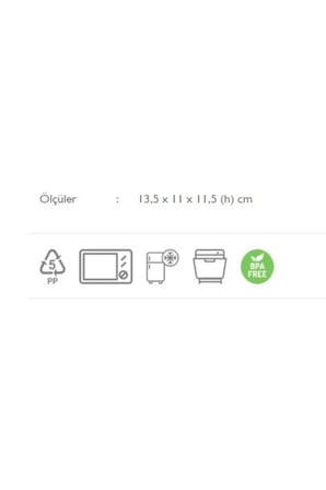 Mikrodalga Sızdırmaz Çorba Isıtma Bardağı, Kapaklı Bardak  0,62L  13,5 x 11 x 11,5 (h) cm