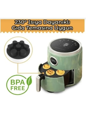 Airfryer Silikon Pişirme Kalıbı Yuvarlak Kek Muffin Kalıbı 7 Bölmeli