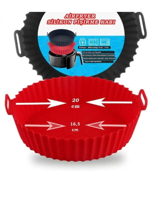 2 Parça Silikon Airfryer Pişirme Kabı Yonca, Muffin Fırın, Hava Fritözü HH