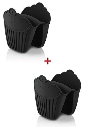 4 Parça Silikon Mutfak Seti Fırın Tutacak Airfryer Muffin Bölmeli Kalıp HH