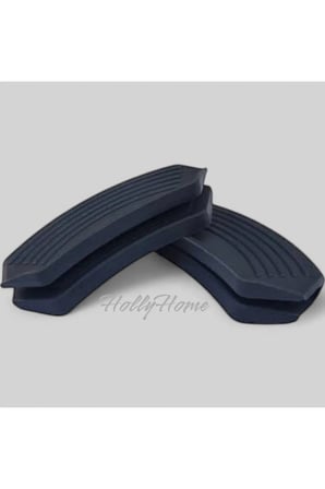 2 Adet Silikon Tencere Tava Tutacağı Yanmaz Yapışmaz Tutamaç Set 9 X 4 Cm Siyah