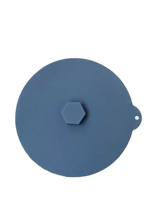 2'li Silikon Vakum Kapak, Tencere, Tava, Saklama Kabı Kapağı Gri/Kırmızı Çap:24 Cm