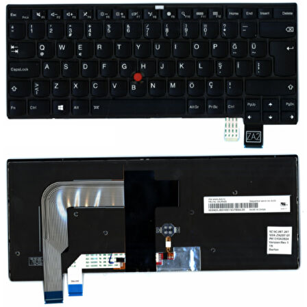 Lenovo 01EN833, 01EN887, 01EN917, 01EN915 Uyumlu Klavye Tuş Takımı Tuş Seti Siyah Türkçe