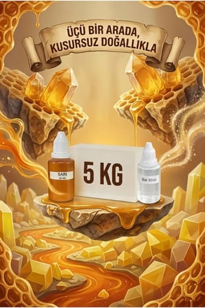 5 KG Şeffaf Sabun Bazı Sarı Boya Bal Esanslı & Sabun Bazı