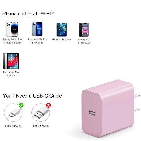  iPhone 11 Uyumlu Şarj Aleti HIZLI PD Şarj Cihazı Apple iPhone 11 Pro 11 Plus 11 Pro Max 25W HIZLI