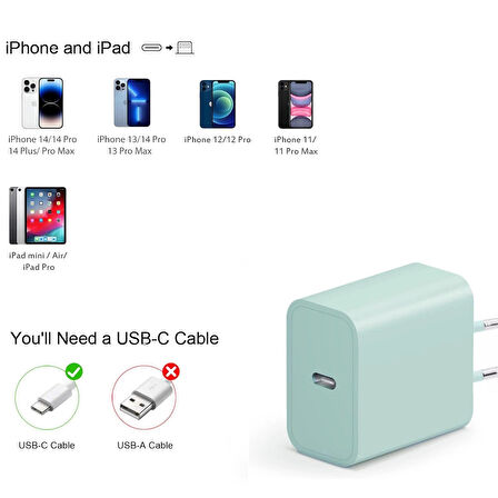  iPhone 11 Uyumlu Şarj Aleti HIZLI PD Şarj Cihazı Apple iPhone 11 Pro 11 Plus 11 Pro Max 25W HIZLI