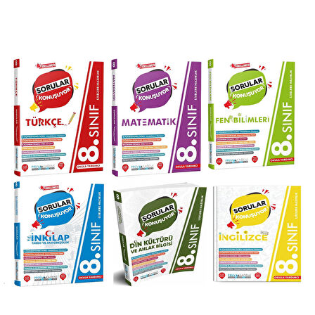 Pruva Akademi 8.Sınıf Sorular Konuşuyor Soru Bankası Seti 6 Kitap