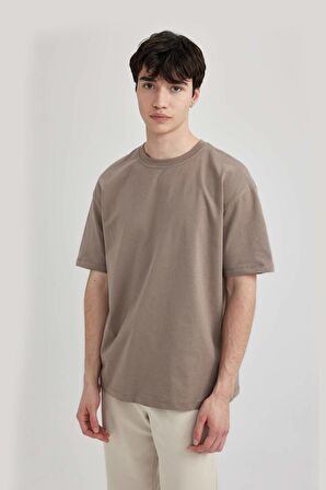 DeFacto Boxy Fit Bisiklet Yaka Kısa Kollu Tişört C5277AX24SPBN576