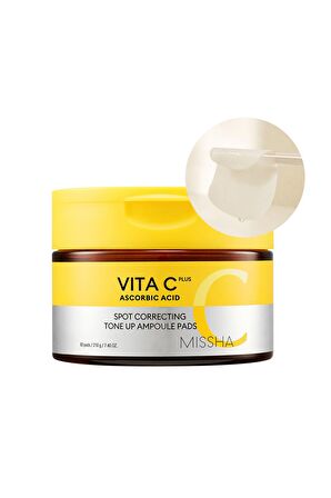 C Vitamini İçeren Peeling Etkili Çift Taraflı  Ped(60Adet) Vita C Plus Skin Clearing Pads Double Set