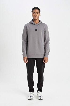DeFactoFit Standart Fit Kapüşonlu Sporcu Sweatshirt D0925AX24AUGR211