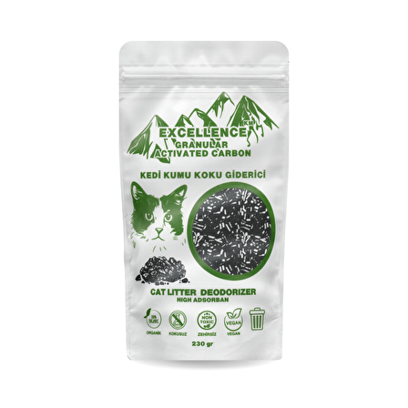 DOĞSEK Kedi Kumu Koku Giderici Excellence KM Granular Activated Carbon 230 gr Kömür Bazlı Granül Aktif Karbon